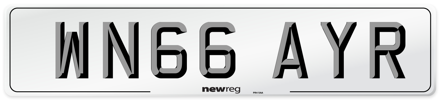 WN66 AYR Number Plate from New Reg